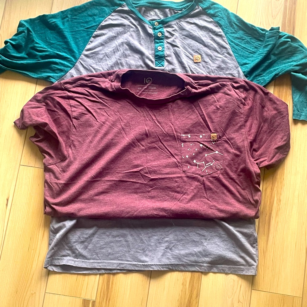 Two tentree shirts